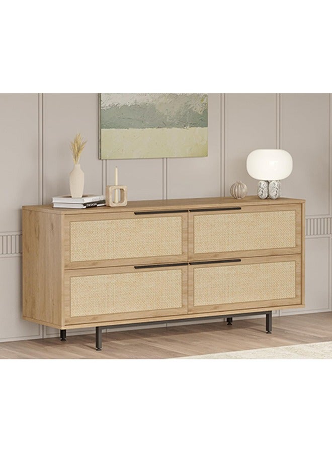 Home Canvas Home Canvas Ocean Console Table Side Board Oak  - Image 5