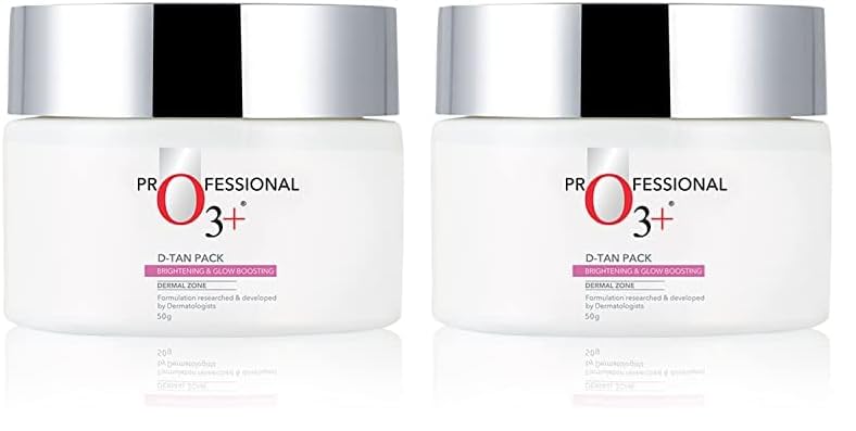 O3 DTAN Professional Pack For Instant Tan Removal For all skin Types 50g Suitable for All Skin Types 50gm Detan Pack for Tan Removal Pack of 2