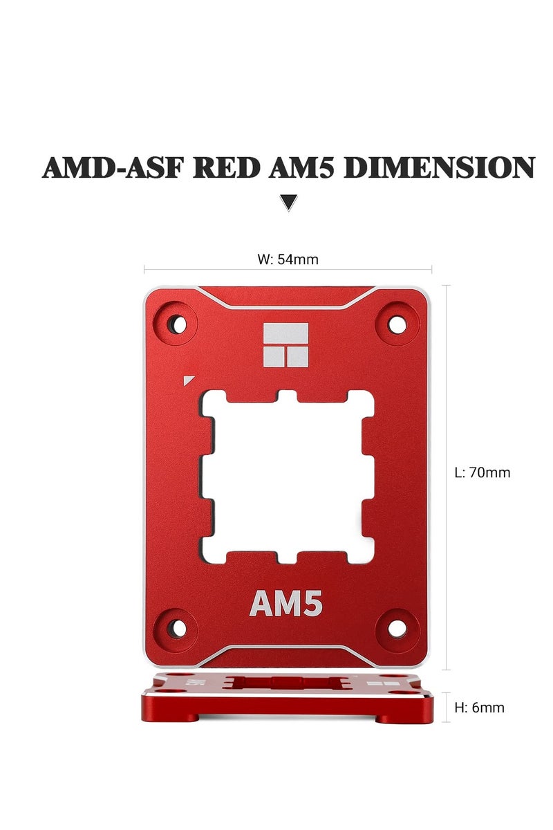 Thermalright Thermalright ASF-RED AM5 CPU Holder, Corrective Anti-Bending Fixing Frame, AM5 Full-fit Fixed Non-Marking Mounter, AM5 Anti-Bending Contact Frame, CPU Cooler Standard - Image 2