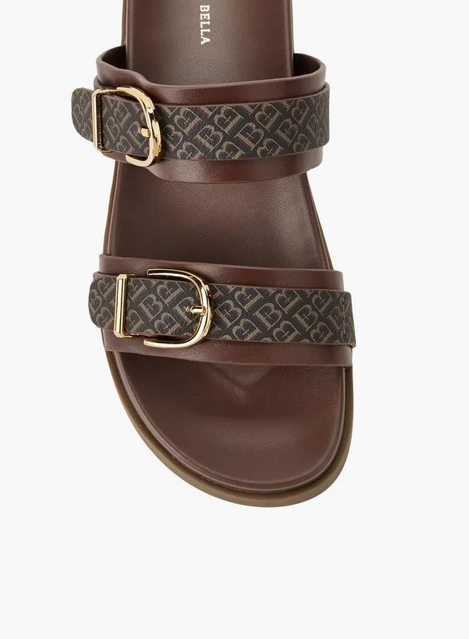 Flora Bella By Shoexpress BROWN Flora Bella Women Slip-On Sandals for Women | Best Price UAE