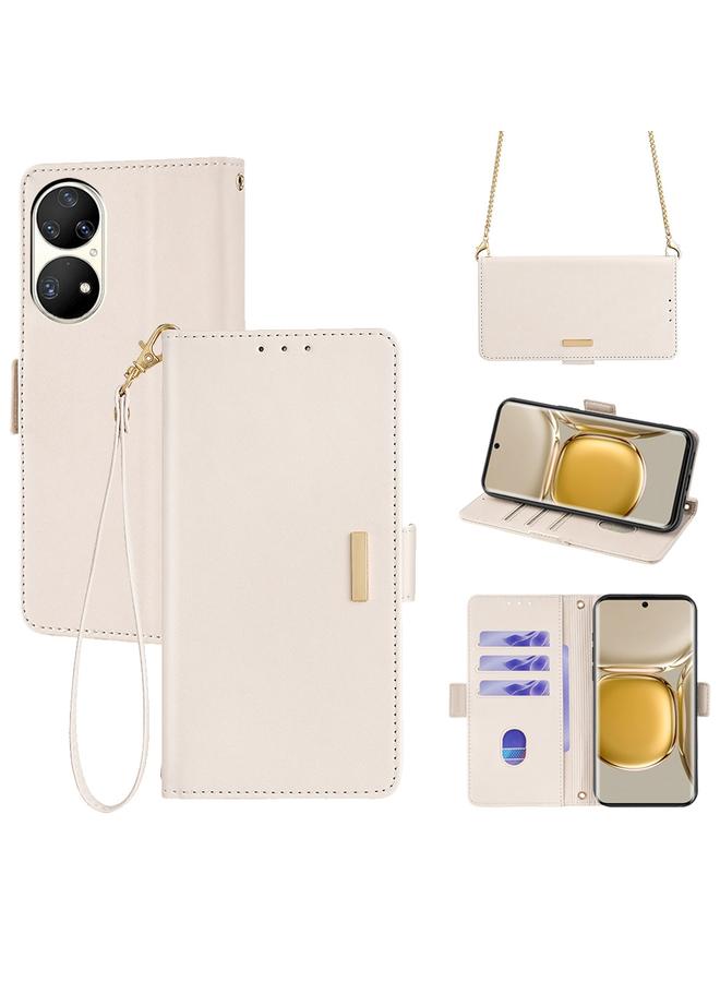 Zaboon Case For Huawei P50 Pro Crossbody Chain Leather Phone Case - Image 1