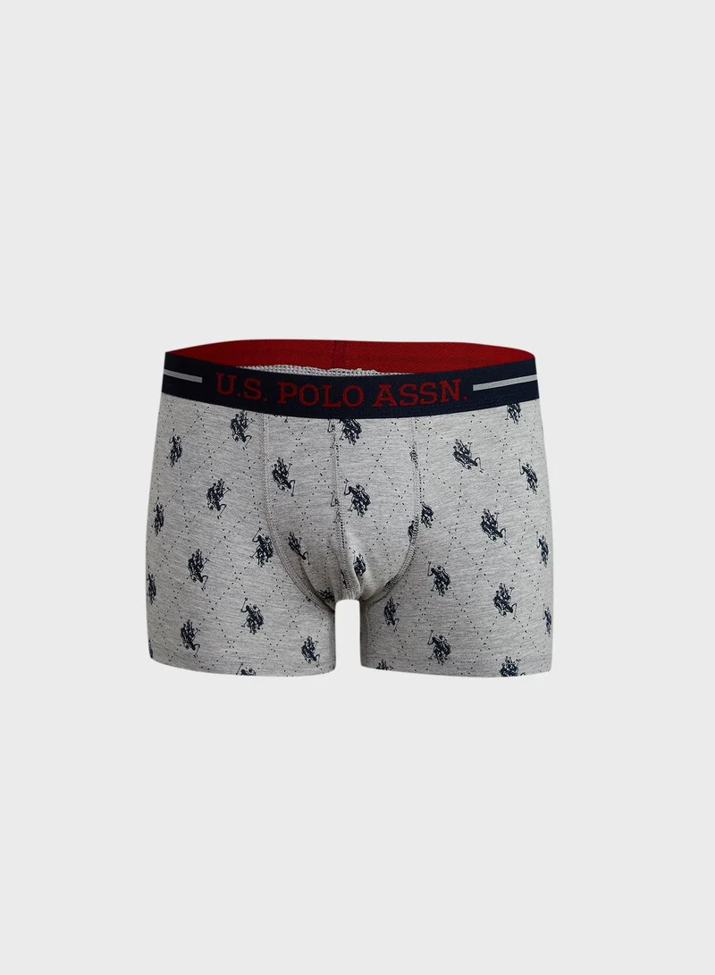 U.S. Polo Assn. 3 Pack Assorted Logo Band Trunks