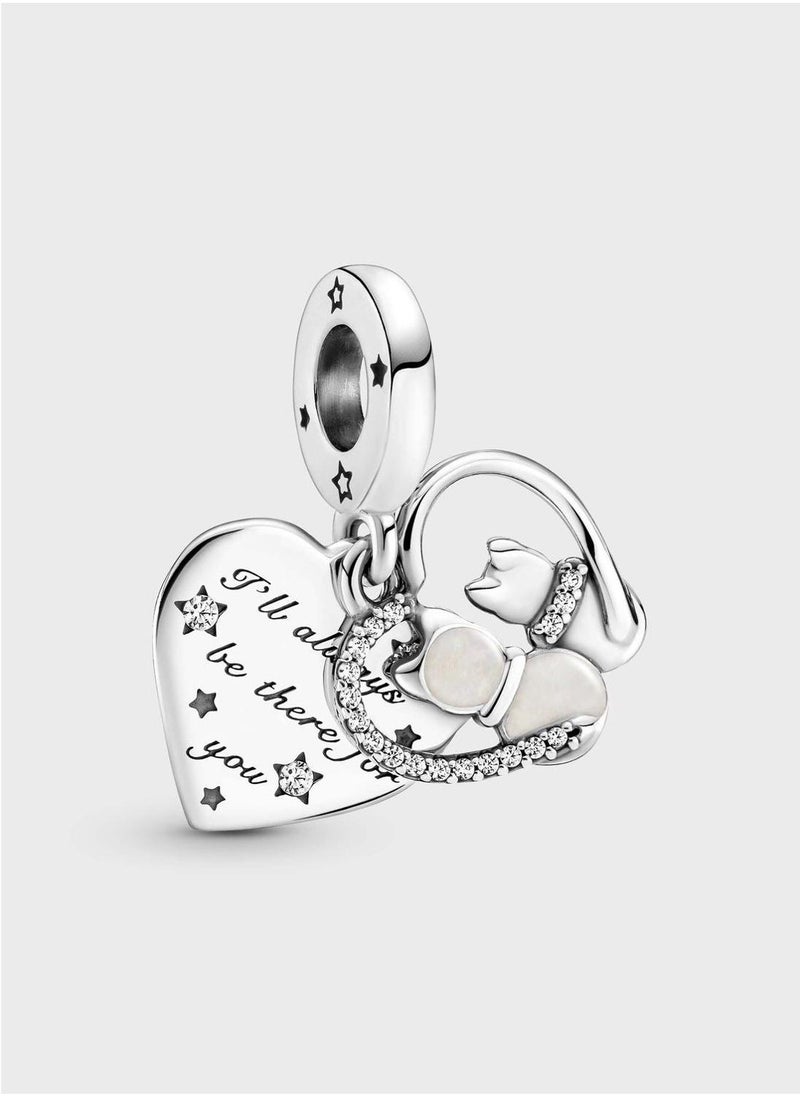 باندورا حلية قطط وقلب متدلي - Image 1