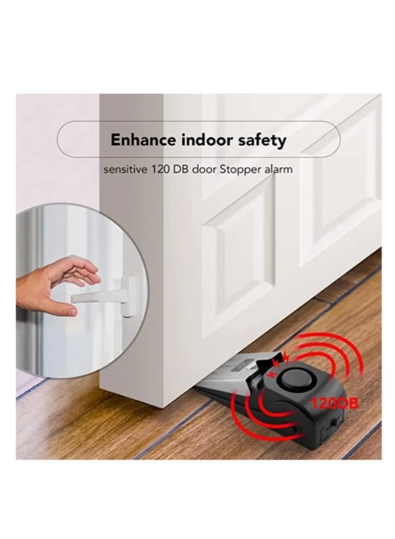 صدادة باب إنذار امان ضد السرقة مستشعر تنبيه بالصوت 120 ديسيبل يضمن السلامة أثناء السفر، في المنزل، في الشقق، والمنازل - 2 قطعه - Image 3