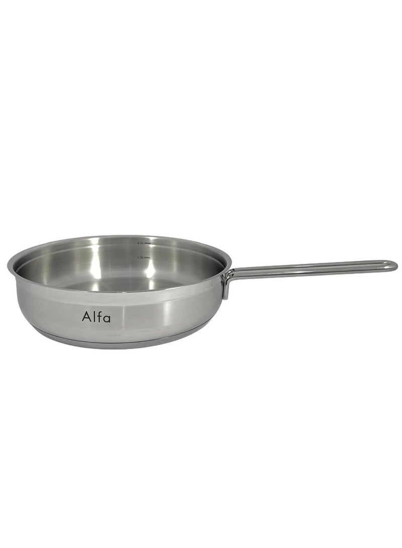 ALFA 24x6 cm 2.5L Frypan - Premium Stainless Steel Non-Stick Pan for Cooking, Frying, and Searing - Image 1
