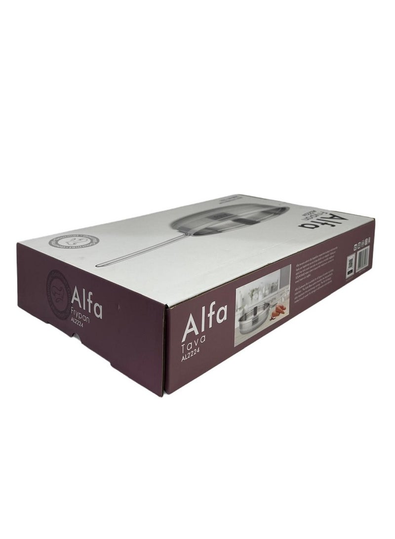 ALFA 24x6 cm 2.5L Frypan - Premium Stainless Steel Non-Stick Pan for Cooking, Frying, and Searing - Image 4