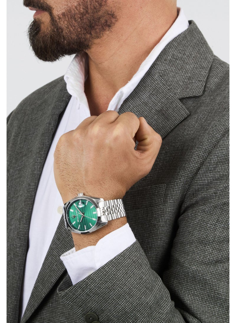 Maserati Men's Green Multi Finishing Dial Stainless Steel Watch - 43 MM - R8853151027 - Image 2