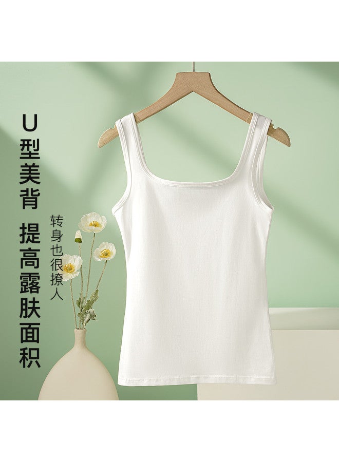 Moonbadi Women'S Soft Cotton Comfortable Undershirt Camisole, Seamless Round Neck, Fashionable And Versatile For Layering Or Outer Wear - Image 3