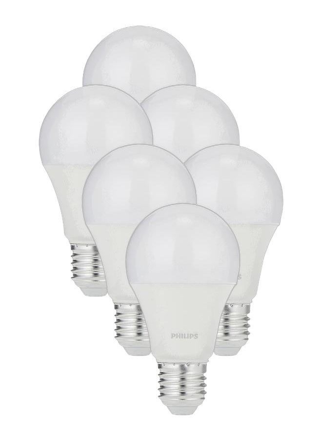 Philips LED Bulb 9W E27 3000K 230V, Warm White (Pack of 6)  - Image 1