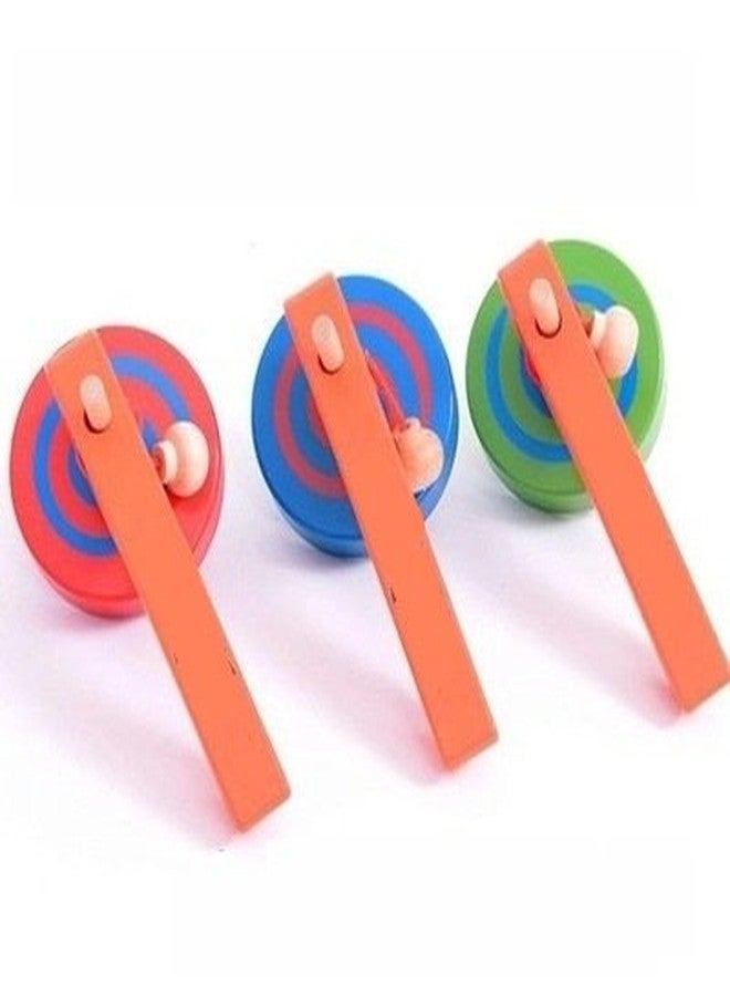 GoodPlay FQStech Wooden Spinning Top Gyroscope peg-top with Handle and Pull String Wire,can Last Long time, Color Random - Image 3