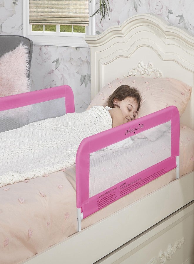 Dream On Me Lightweight Mesh Security Adjustable Bed Rail Double Pack with Breathable Mesh Fabric in Pink, 2 Count (Pack of 1) - Image 2