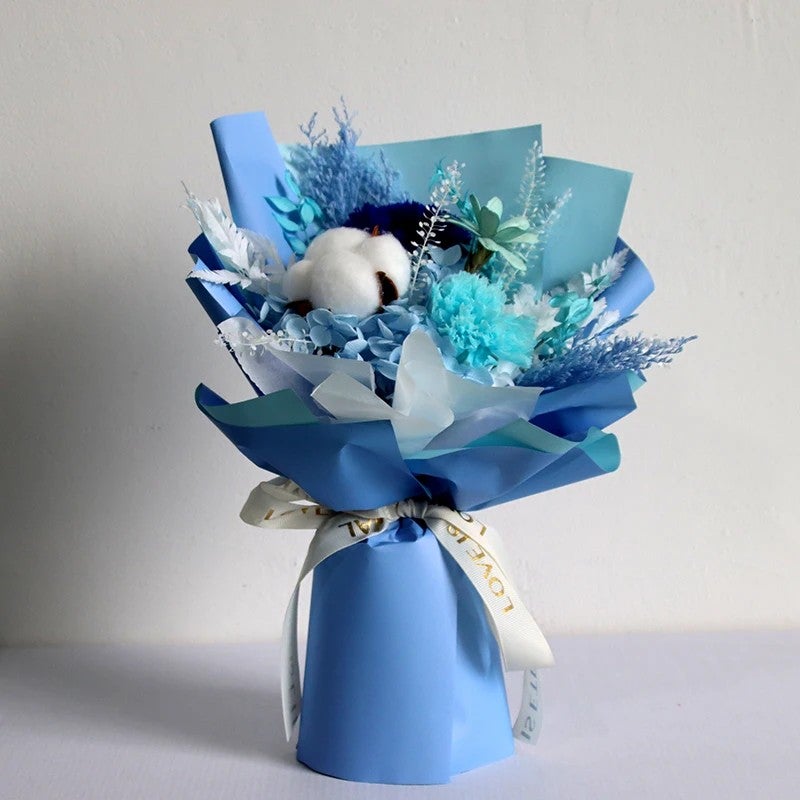 Bluejw Preserved Dried Real Flower Everlasting Bouquet – Natural Dried Plants Wedding Bridal Bouquet for Rustic Chic Floral Arrangements - Image 1