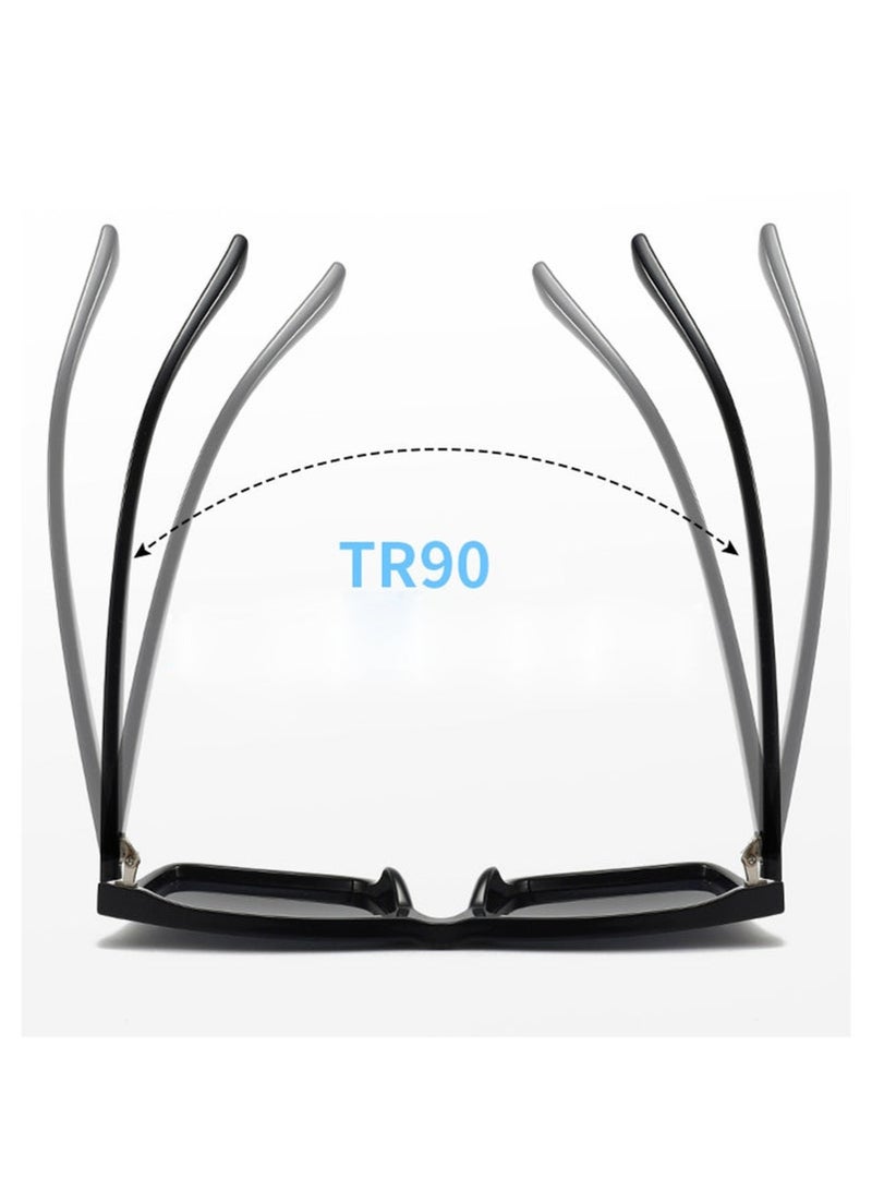 TR90 Polarized sunglasses HD Polarized Lens 100% UV400 Protection Stylish Design for Men/Women Black - Image 4