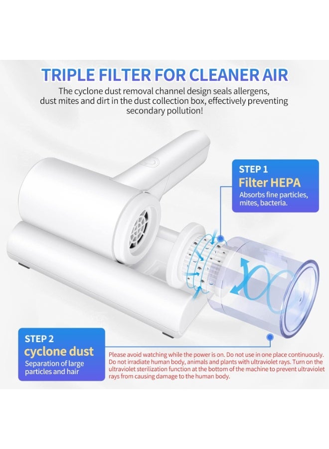 K3EDGE Cordless Vacuum Cleaner – Portable Handheld Mattress Vacuum with UV Light, Powerful Suction Mite Remover for Deep Cleaning Bedding, Sofas, Carpets, Pillows and Fabric Surfaces - Image 5