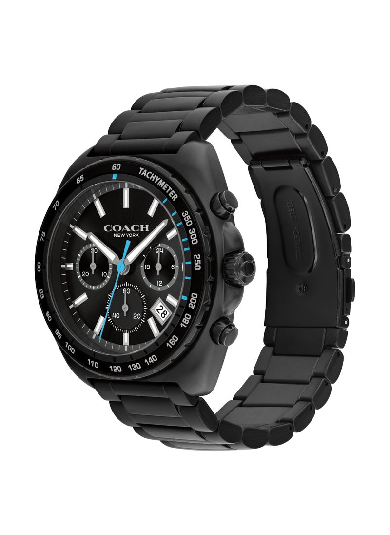 COACH - COACH WATCHES TONNEAU CHRONOGRAPH MEN'S BLACK CASE WATCH - 14602705 - Image 1