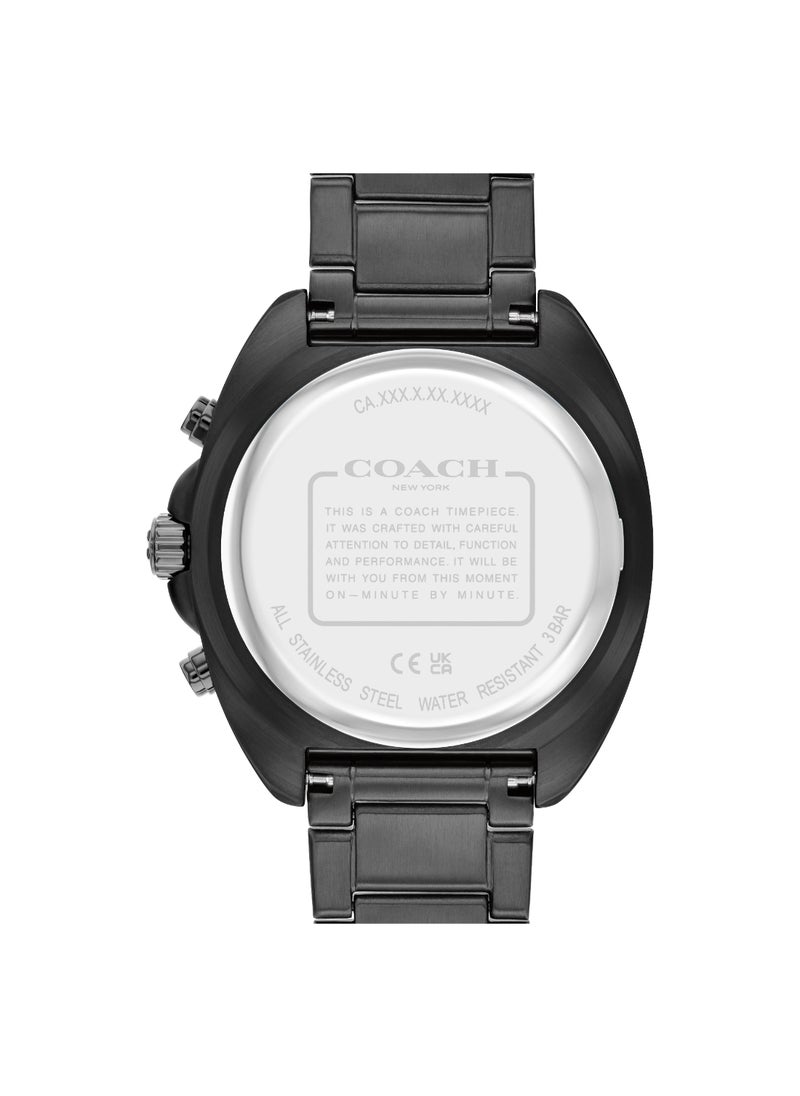 COACH - COACH WATCHES TONNEAU CHRONOGRAPH MEN'S BLACK CASE WATCH - 14602705 - Image 1