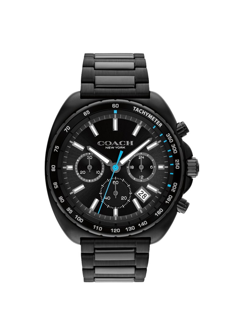 COACH - COACH WATCHES TONNEAU CHRONOGRAPH MEN'S BLACK CASE WATCH - 14602705 - Image 1