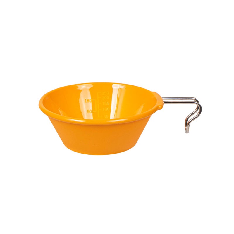 Portable Bowl: Orange PBT Sierra Bowl - Ergonomic Hangable Handle, Stackable Space-Saving Design, Scaled Measurement for Outdoor Picnic Camping Hiking - Image 1