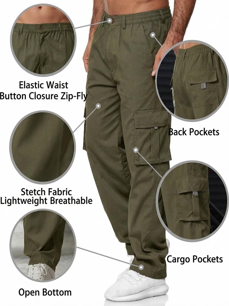 Rela Bota Men Outdoor Cargo Pant Lightweight Tactical Pant Hiking Jogger Classic Fit Multi Pockets - Image 4