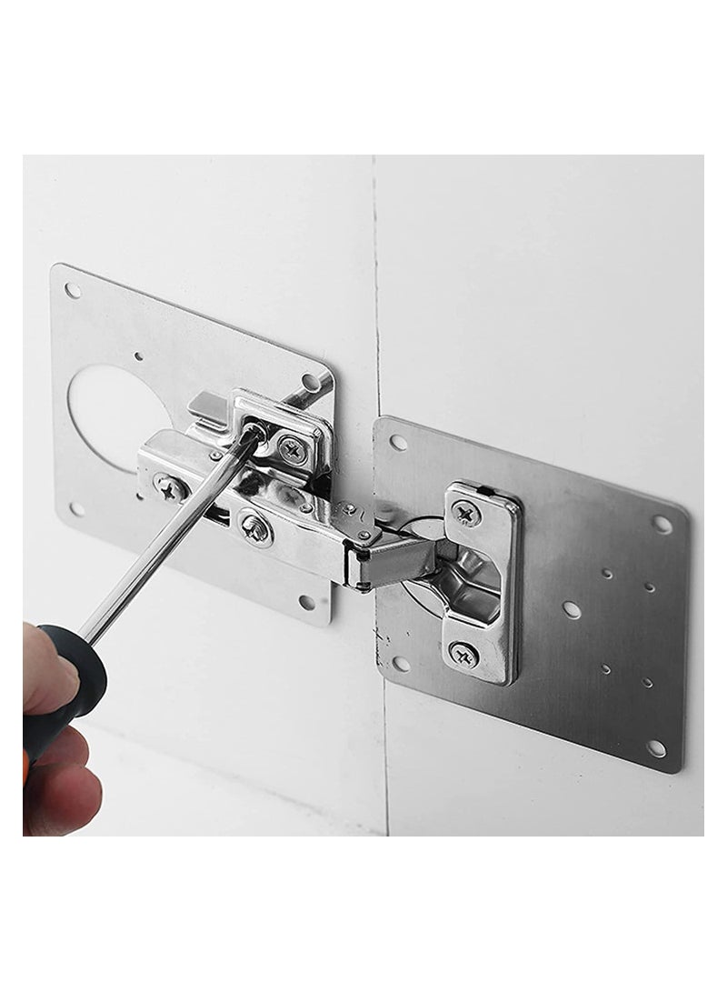 RATSAW 4PCS Cabinet Door Hinge Repair Plate Stainless Steel Hinge Repair Brackets Kit for Furniture and Kitchen Cabinet Door - Image 4
