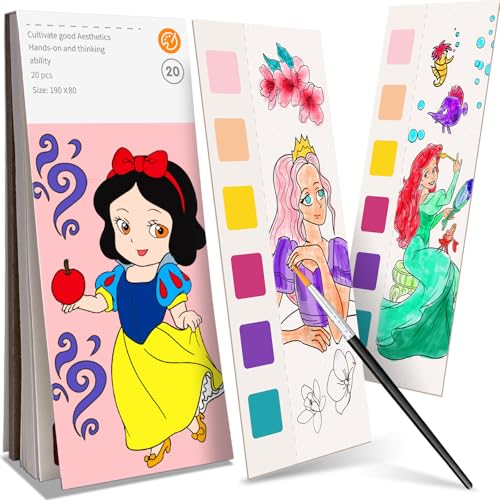 ZHOC Paint with Water Coloring Books for Kids Pocket Mess Free Watercolor Painting Sets for Kids Ages 3 4 5 6 7 8 Water Color Paint Set Arts and Crafts Gift for Boys Girls Princess - Image 1