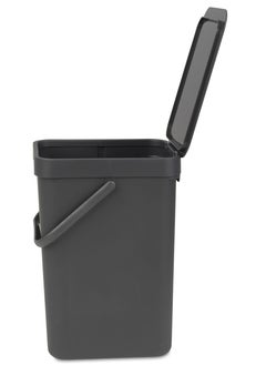 brabantia سلة مهملات سورت آند جو من برابانتيا سعة 12 لتر - رمادي  - Image 3