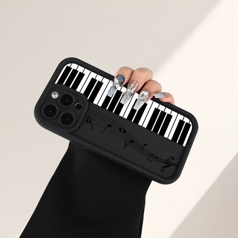 Phone Case With Creative Piano Keyboard Element Design Full Body Shockproof Drop Resistant TPU Soft Cover Compatible With IPhone 13 Pro Max Mixed Color 1 Birthday Holiday Gift - Image 5