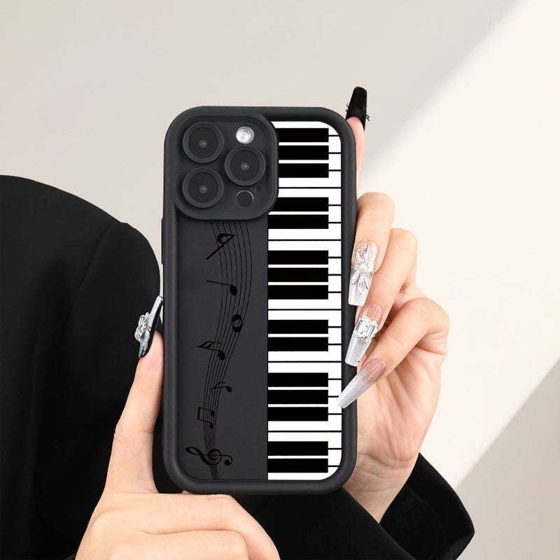 Phone Case With Creative Piano Keyboard Element Design Full Body Shockproof Drop Resistant TPU Soft Cover Compatible With IPhone 13 Pro Max Mixed Color 1 Birthday Holiday Gift - Image 1