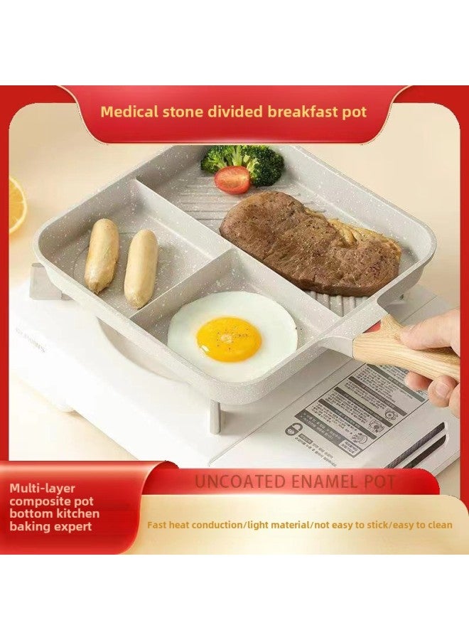 Maifanite Special Steak Frying Pan Egg Frying Pan Breakfast Pan Multi-grid Multi-functional Three-in-one Household Non-stick Pan-Specifications:Three-in-one Egg Pot - Image 2