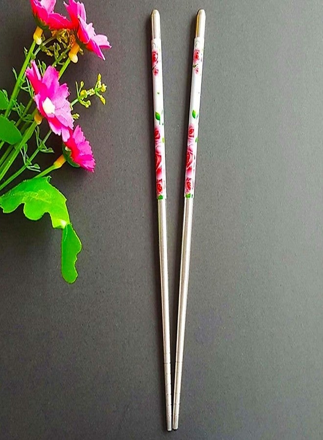 E - Buddies® 5 Pairs (10pc) Printed Stainless Steel Chopstick (Multicoloured) - Image 5