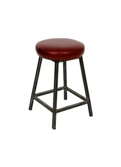 INDIAN DECOR INDIAN DECOR 38779 Classic Industrial Cushioned StoolBreakfast Stool with Thick Cushioned Seat Height 500 mm  - Image 1
