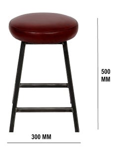 INDIAN DECOR INDIAN DECOR 38779 Classic Industrial Cushioned StoolBreakfast Stool with Thick Cushioned Seat Height 500 mm  - Image 2