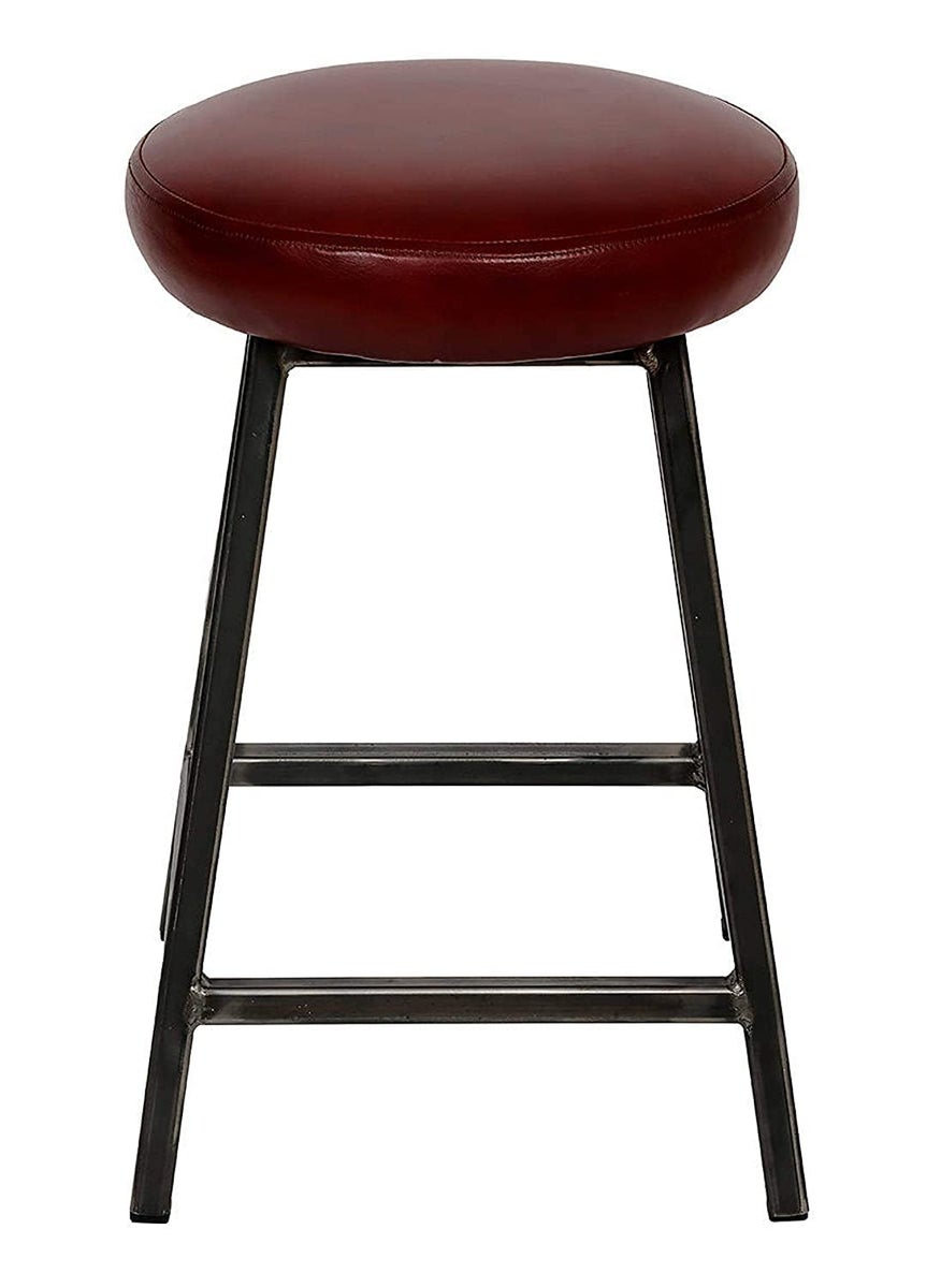 INDIAN DECOR INDIAN DECOR 38779 Classic Industrial Cushioned StoolBreakfast Stool with Thick Cushioned Seat Height 500 mm  - Image 3