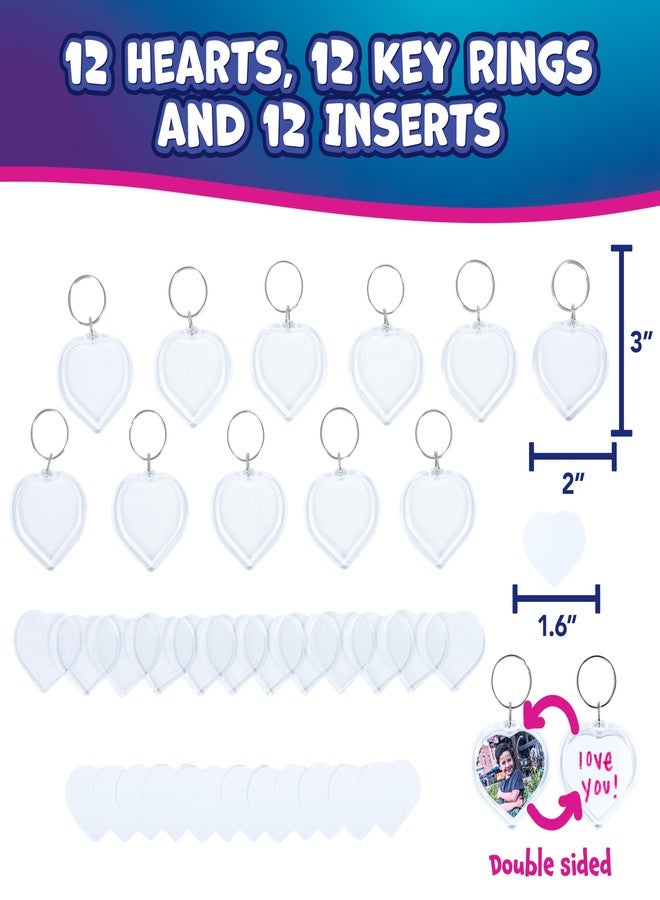 READY 2 LEARN Heart Key Rings - Set of 12 for Kids - Classroom Favors - Image 3