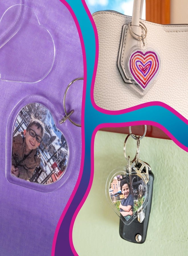 READY 2 LEARN Heart Key Rings - Set of 12 for Kids - Classroom Favors - Image 2