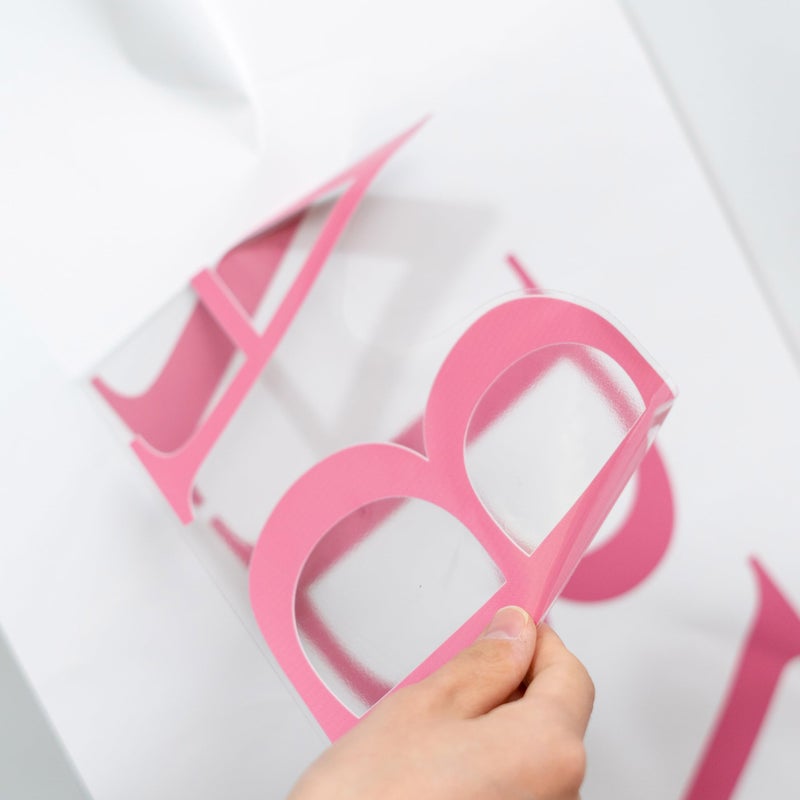 VANGNING Baby in Bloom Shower Decal Sign - Gender Reveal Girl Or Boy Decoration, In Bloom Sign for Arch Backdrop (Pink Decal) - Image 3