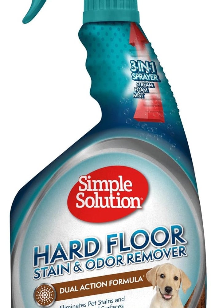 Simple Solution Hard Floor Extreme Pet Stain and Odor Eliminator Spray - 32 oz Enzyme Cleaner for Dogs and Cats - Image 1