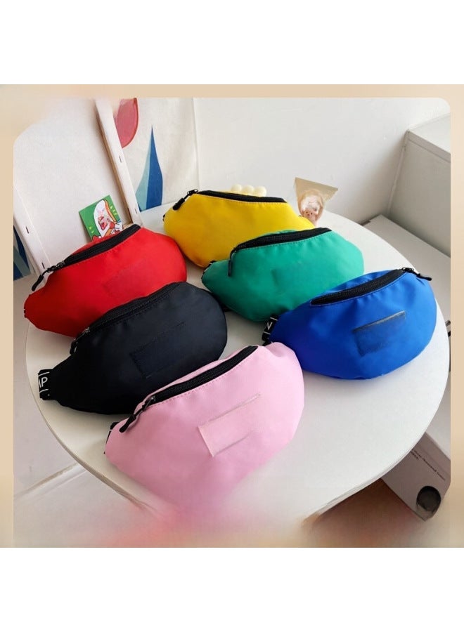 Korean Style Children's Bag Boys Trendy Cool Chest Bag Boys And Girls Simple Casual Letter Waist Bag Out Messenger Bag Wholesale-Color:Blue - Image 2