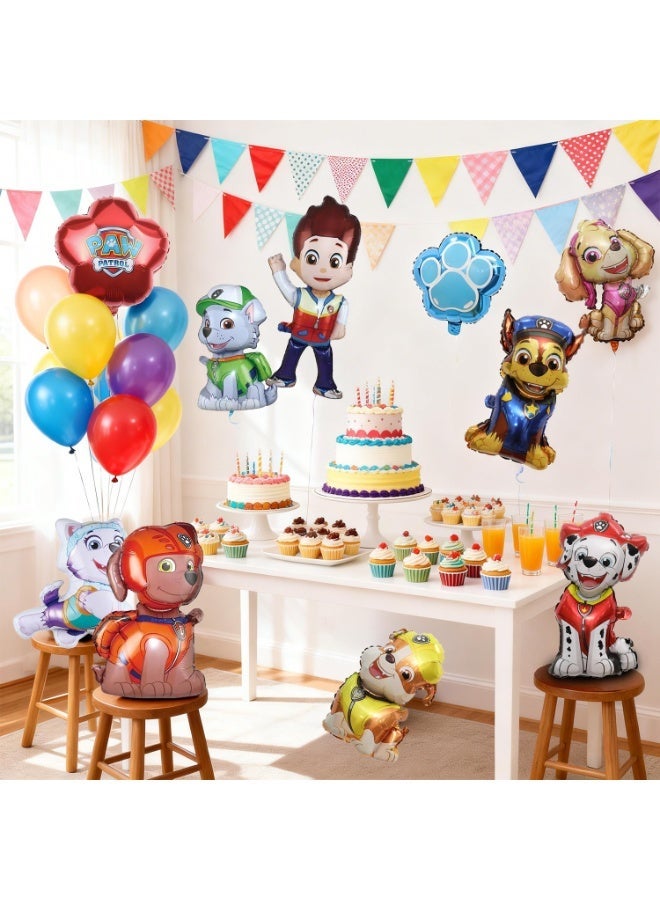 ILovhaprty PAW Patrol Foil Balloon Set – 10 PCS Puppy Dog Balloons, PAW Patrol Birthday Party Decoration Supplies, PAW Patrol Character Balloons for Kids Party Favors - Image 5