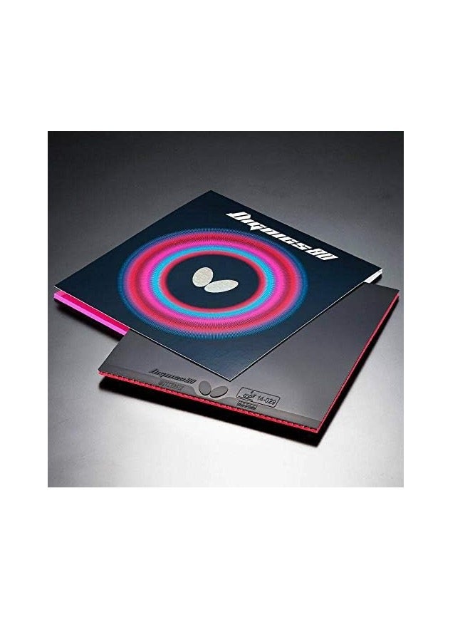 BUTTERFLY Butterfly Dignics 80 Table Tennis Rubber Inverted Professional Butterfly Table Tennis Rubber Black (2.1mm) 4906901200166  - Image 2