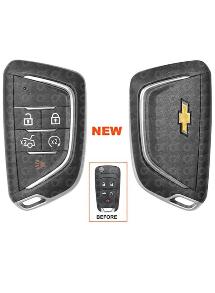 5 Buttons Remote Head Flip Key Shell For Chevrolet