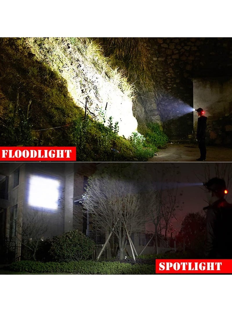 cyleto Rechargeable LED Headlamp, USB Input and Output, Super Bright, 3Pcs Battery, 15 Hours Runtime, Perfect for Camping, Fishing, Running, Biking  - Image 5
