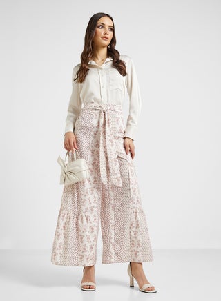 Printed Pants With Wiast Tie Up - pzsku/ZB0F4953175835170E83DZ/45/_/1740161903/880323f1-fa33-4419-bec8-c39f4d36cd2c