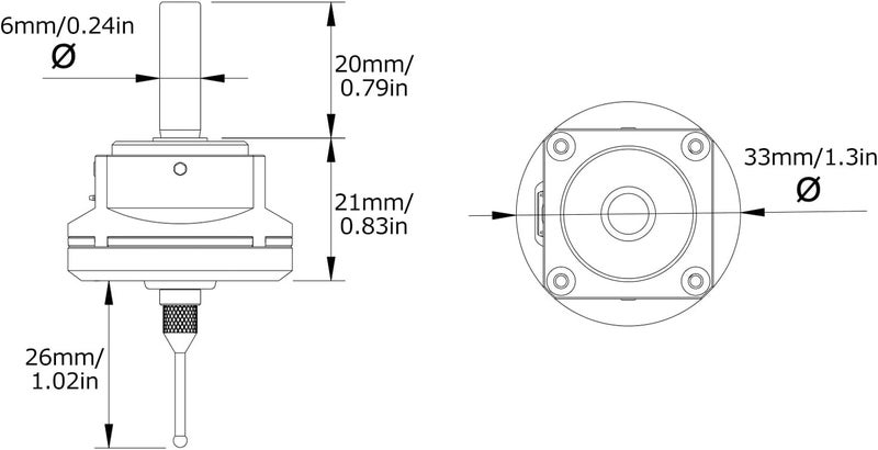klarako High Accuracy Universal 3D Sensor Probe, High Accuracy Edge Locator Tungsten Steel Ball for Mach3 CNC Equipment DC 5~24V - Image 3