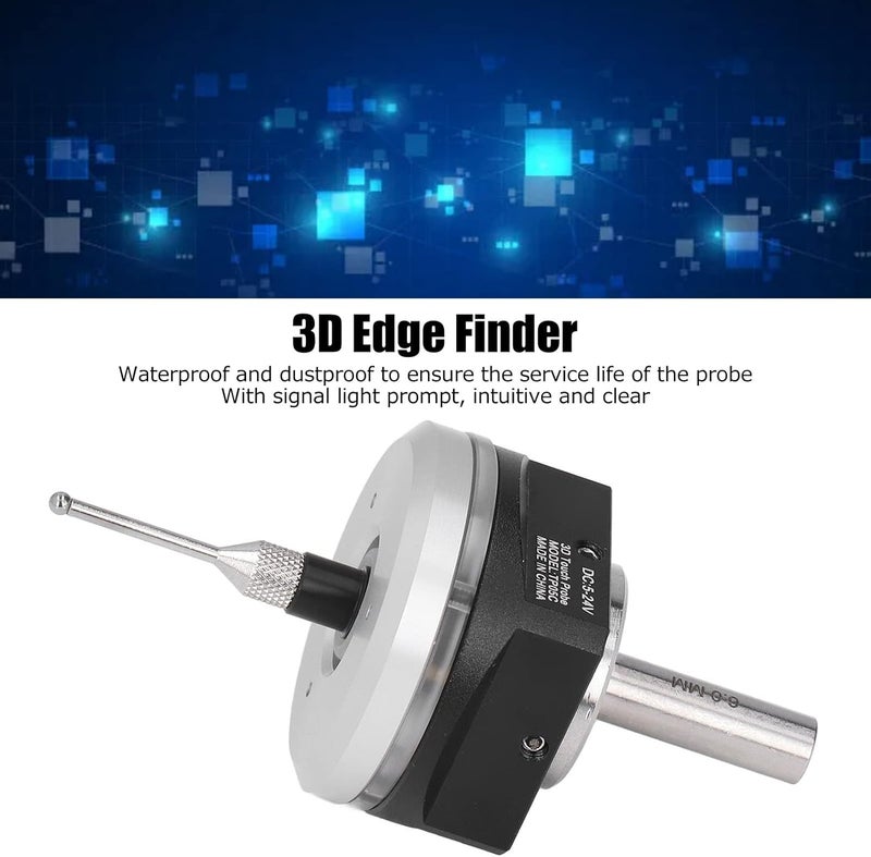 klarako High Accuracy Universal 3D Sensor Probe, High Accuracy Edge Locator Tungsten Steel Ball for Mach3 CNC Equipment DC 5~24V - Image 2