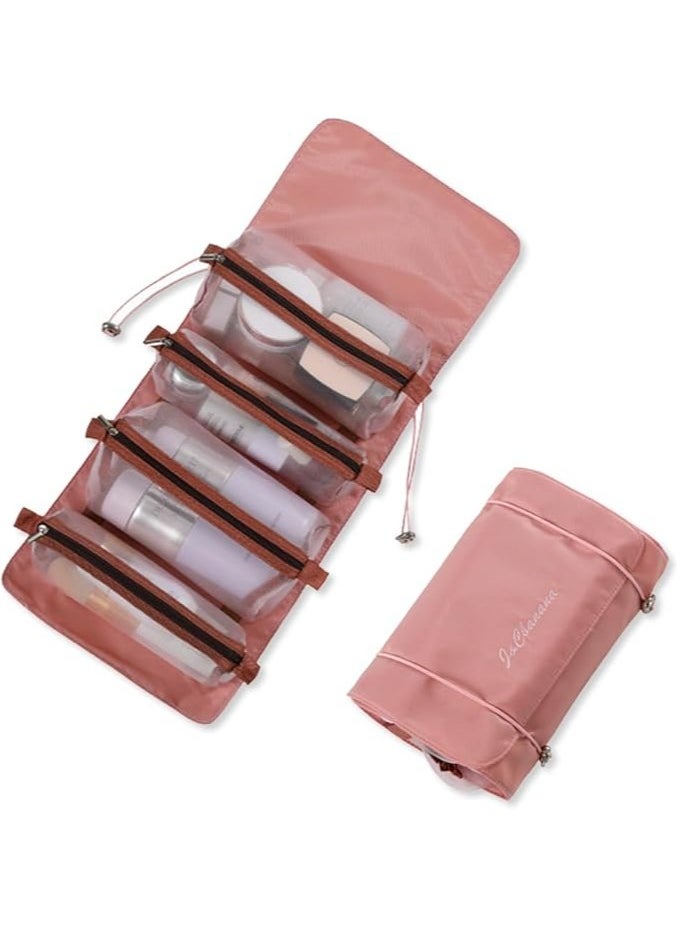 Generic 4 In 1 Detachable Toiletry Bag Hanging Roll-Up Wash Bag Large Capacity Travel Wash Bag Mesh Cosmetic Bag Portable Foldable Toiletry Bag Waterproof Cosmetic Organizer Bag For Travel Daily  - Image 1