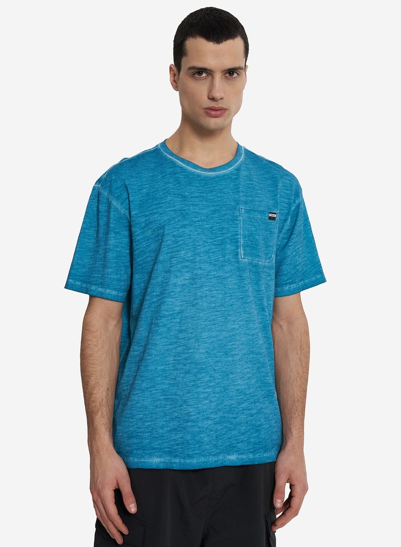 Termit تي شيرت بحري للرجال EU 48، تيرميت، قماش قطن، قص مستقيم، جيب صدر، مريح وأنيق للمغامرات الحضرية - Image 5