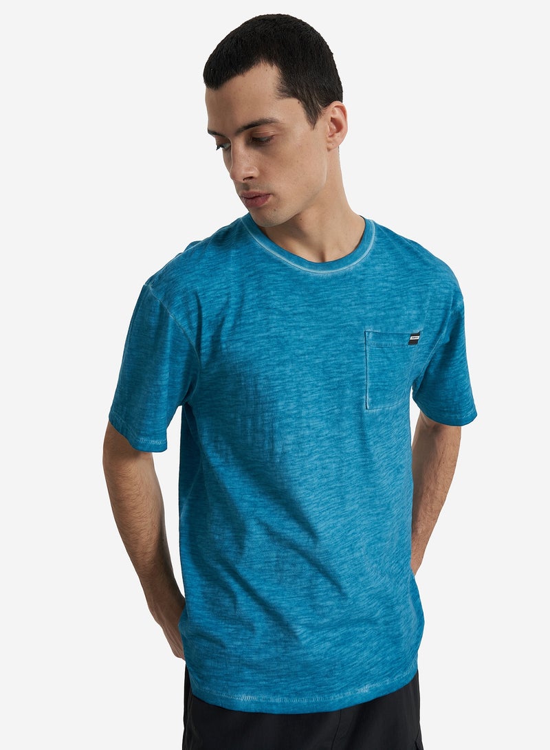 Termit تي شيرت بحري للرجال EU 48، تيرميت، قماش قطن، قص مستقيم، جيب صدر، مريح وأنيق للمغامرات الحضرية - Image 1