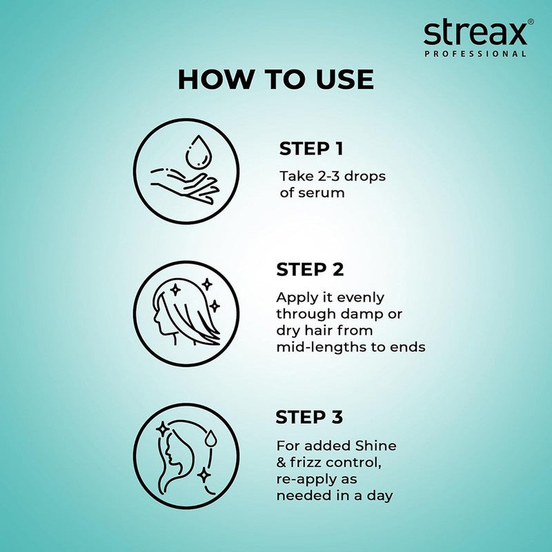 Streax Pro Vitariche Gloss Hair Serum 200Ml - Image 5