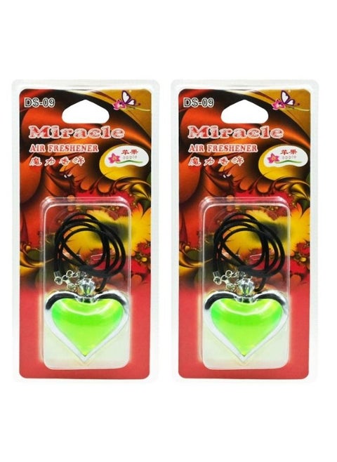 2-Piece of Miracle air freshener with apple scent